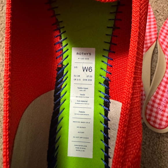 Rothy's The Almond Loafer Poppy Red - Picture 2 of 4